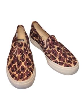 Keds x Elizabeth and James Leopard Print Double Decker Canvas Slip on Sn…